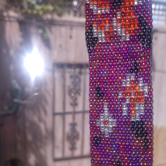 Hand beaded belt - 4 ft 10.5 inches long - Picture 7 of 11